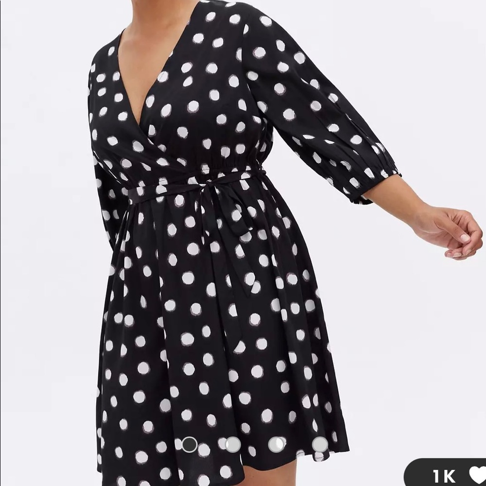 Polka dot ASOS wrap dress